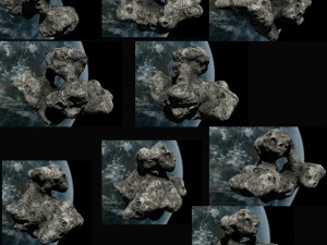 asteroid set Modèle 3D