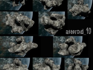 asteroid set Modèle 3D