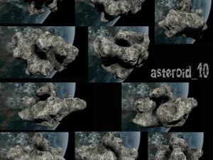 asteroid set 3D Model
