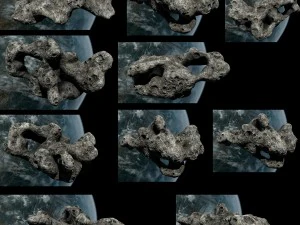 asteroid set 3D Model
