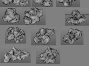 asteroid set Modèle 3D