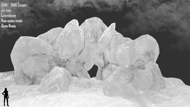 ice cave 3D Model .c4d .max .obj .3ds .fbx .stl .blend 