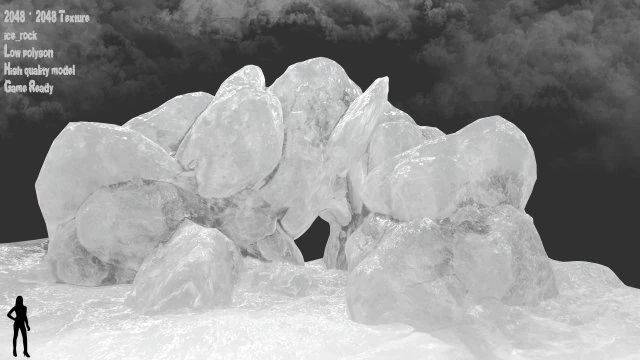 ice cave 3D Model .c4d .max .obj .3ds .fbx .stl .blend 