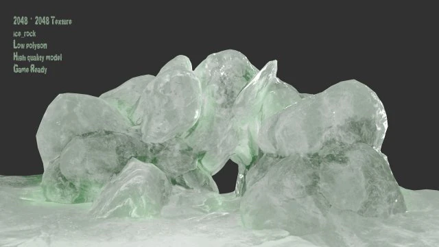 ice cave 3D Model .c4d .max .obj .3ds .fbx .stl .blend 