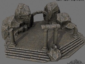 temple 3D-Modell