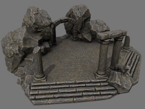 temple 3Dモデル