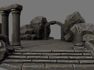 temple 3Dモデル