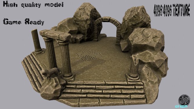 temple 3D Model .c4d .max .obj .3ds .fbx .stl .blend