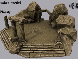 temple 3Dモデル