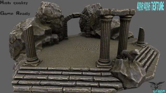 temple 3D Model .c4d .max .obj .3ds .fbx .stl .blend 