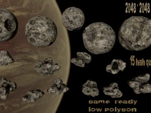 asteroid set 3D Model