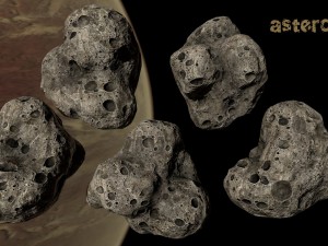 asteroid set Modèle 3D