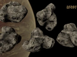 asteroid set 3D Model