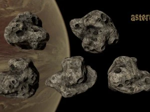 asteroid set 3D Model