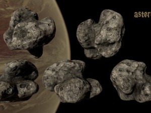 asteroid set Modèle 3D