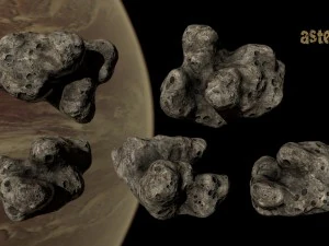 asteroid set 3D Model