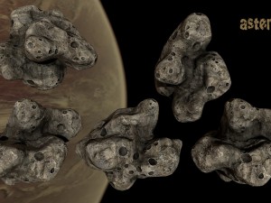 asteroid set Modèle 3D