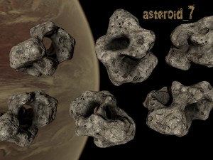 asteroid set Modèle 3D