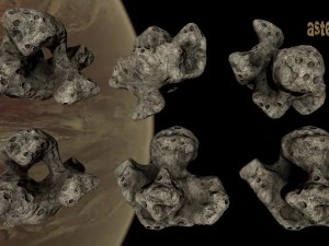 asteroid set 3D Model