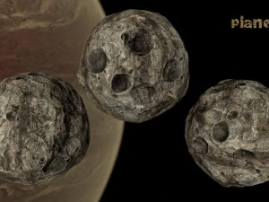 asteroid set 3D Model