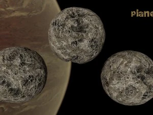 asteroid set 3D Model