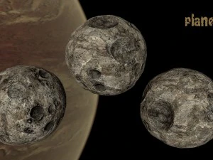 asteroid set 3D Model