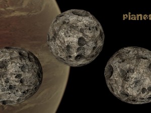 asteroid set Modèle 3D
