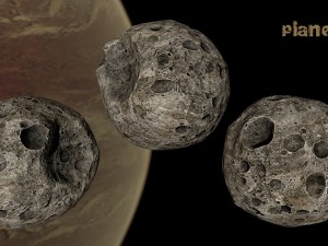 asteroid set Modèle 3D