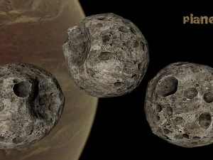 asteroid set 3D Model