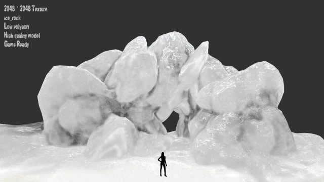 氷の洞窟1 3Dモデル .c4d .max .obj .3ds .fbx .stl .blend 