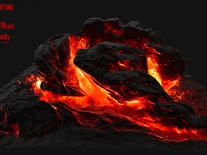 lava rock Modelo 3D