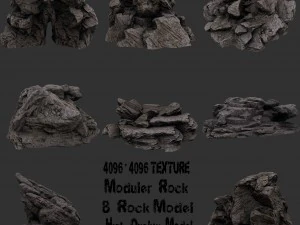 zestaw kamieni 2 Model 3D