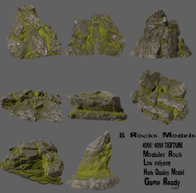 rocks5 Model 3D .c4d .max .obj .3ds .fbx .stl .blend 