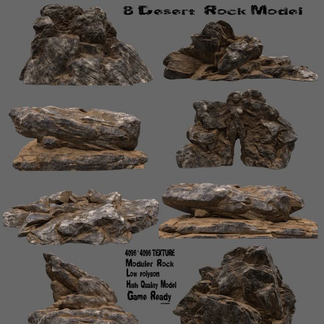 rocks6 3D Model .c4d .max .obj .3ds .fbx .stl .blend 