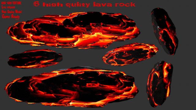 lava rocks3 Model 3D .c4d .max .obj .3ds .fbx .stl .blend 
