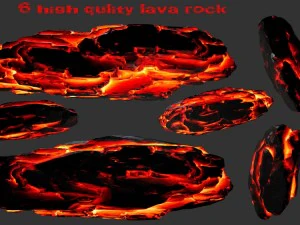 skały lawowe 3 Model 3D