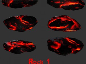 lava rocks3 Model 3D