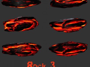 lava rocks3 Model 3D