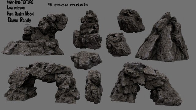 rocks3 3Dモデル .c4d .max .obj .3ds .fbx .stl .blend 