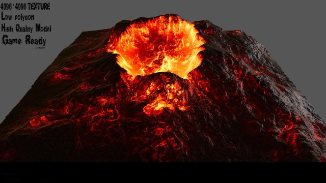 volkano 3D 模型 .c4d .max .obj .3ds .fbx .stl .blend