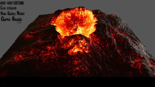 volkano 3D Model .c4d .max .obj .3ds .fbx .stl .blend 