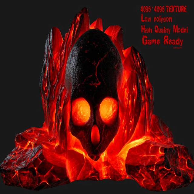 skullrock 3D Model .c4d .max .obj .3ds .fbx .stl .blend