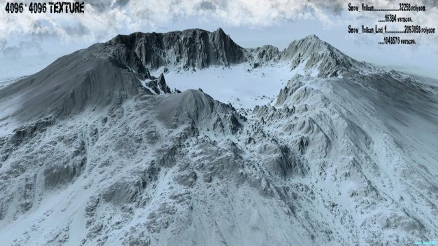 snow mountain 3D Model .c4d .max .obj .3ds .fbx .stl .blend 
