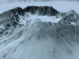 snow mountain Modello 3D