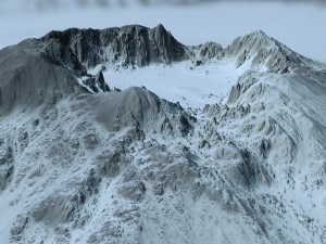 snow mountain Modello 3D