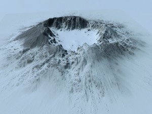 snow mountain Modello 3D