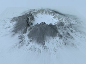 snow mountain Modello 3D