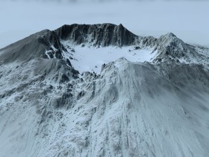 snow mountain Modello 3D