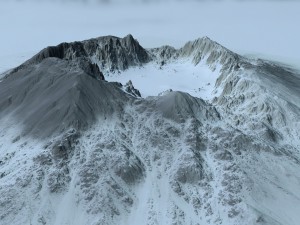 snow mountain Modello 3D