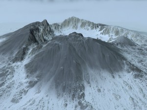 snow mountain Modello 3D